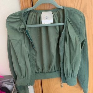 Light stylish anthropologie zip up!